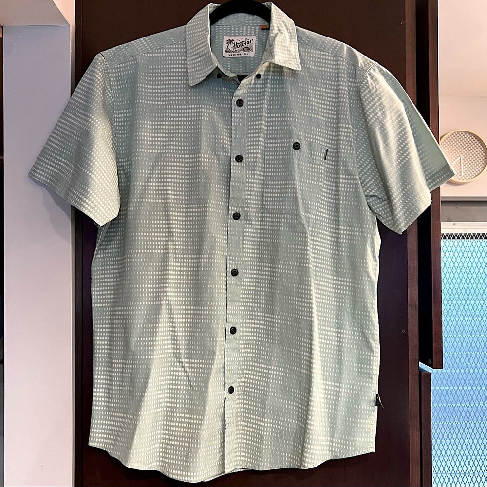 Howler Brothers Aransas Button Up Short Sleeve Shirt Size L